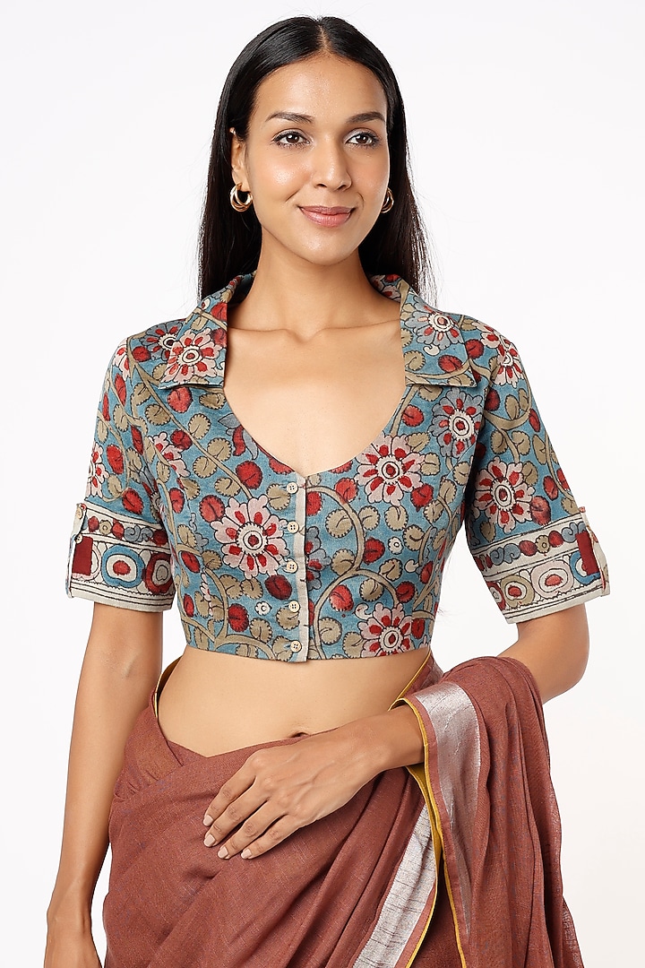 Brown Embroidered Wedding Saree Set by Capisvirleo at Pernia's Pop Up Shop