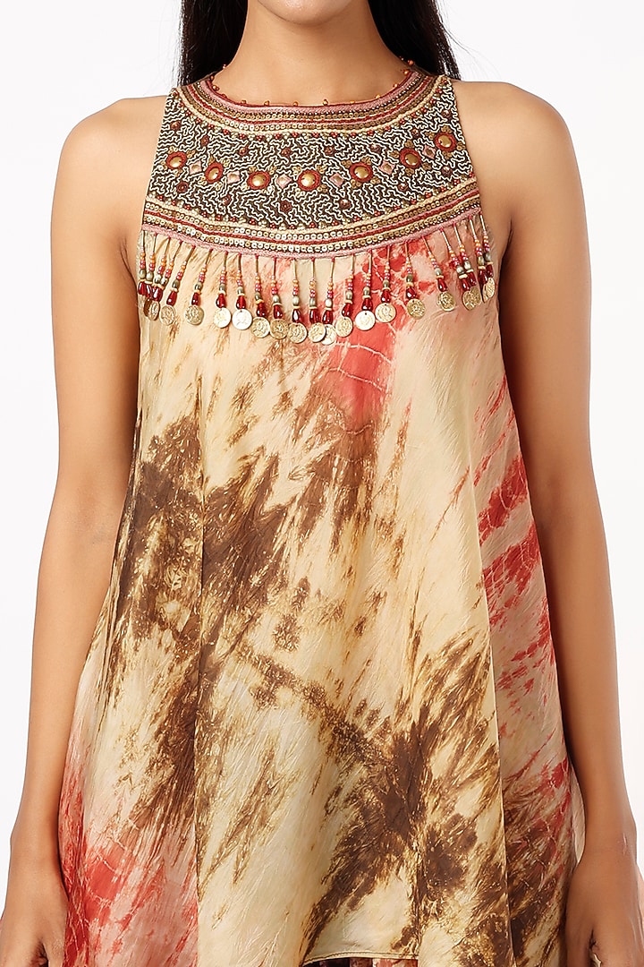 Gold Embroidered Crop Top by Capisvirleo at Pernia's Pop Up Shop