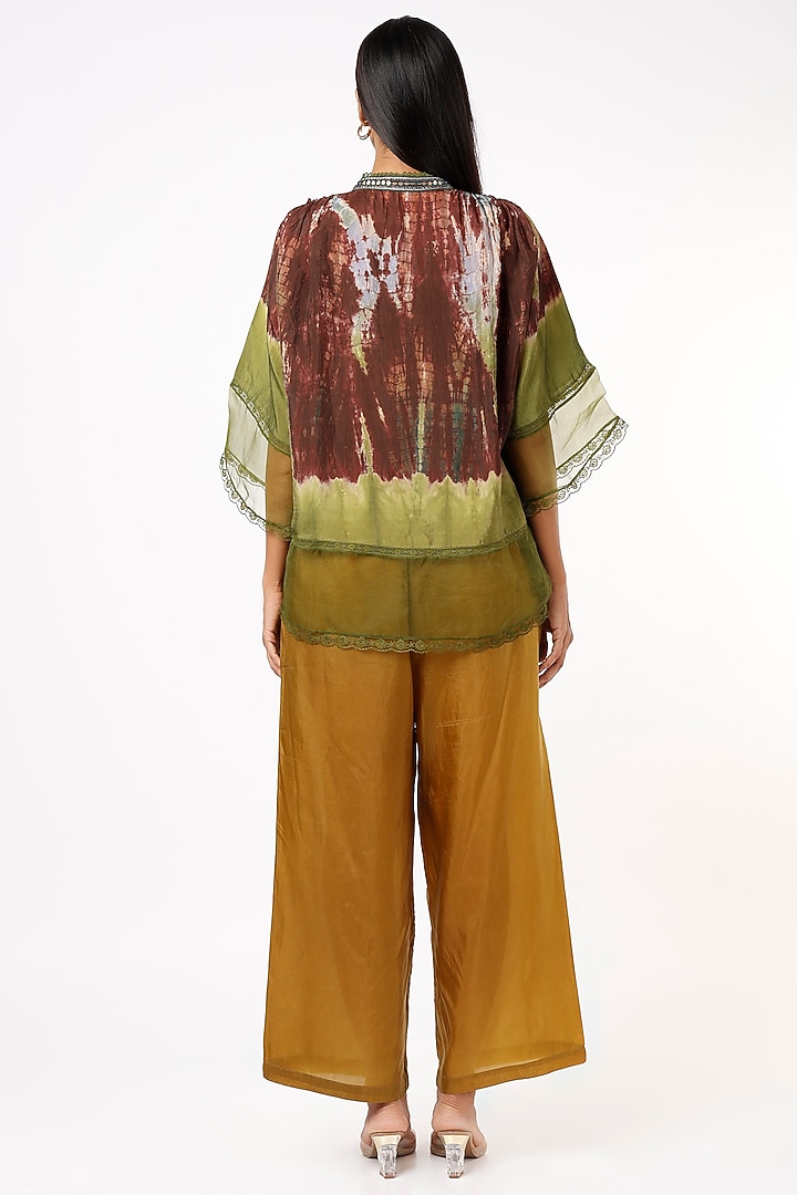Multi-Coloured Habutai Silk & Organza Tunic by Capisvirleo at Pernia's Pop Up Shop