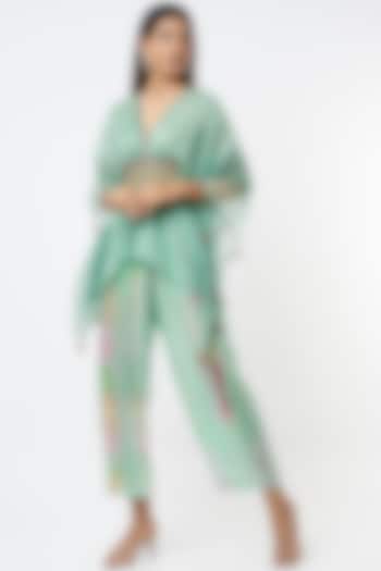 Mint Tie-Dyed Pant Set by Capisvirleo at Pernia's Pop Up Shop