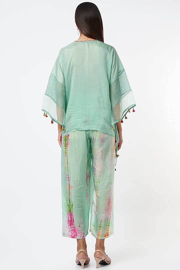 Mint Tie-Dyed Pant Set by Capisvirleo at Pernia's Pop Up Shop