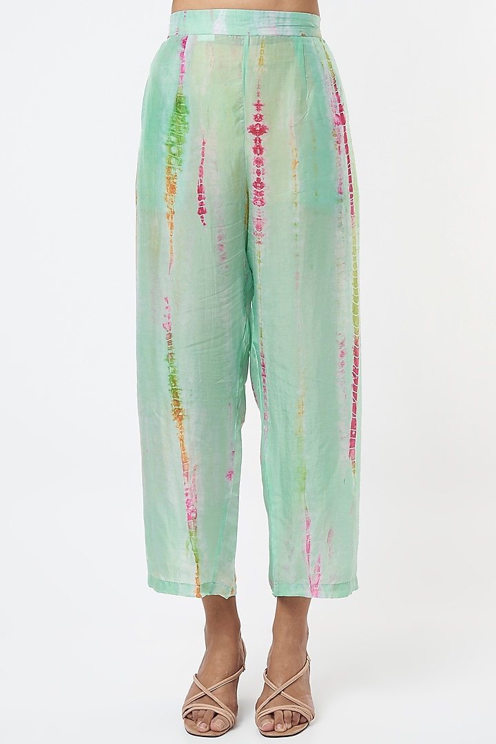 Mint Tie-Dyed Pant Set by Capisvirleo at Pernia's Pop Up Shop