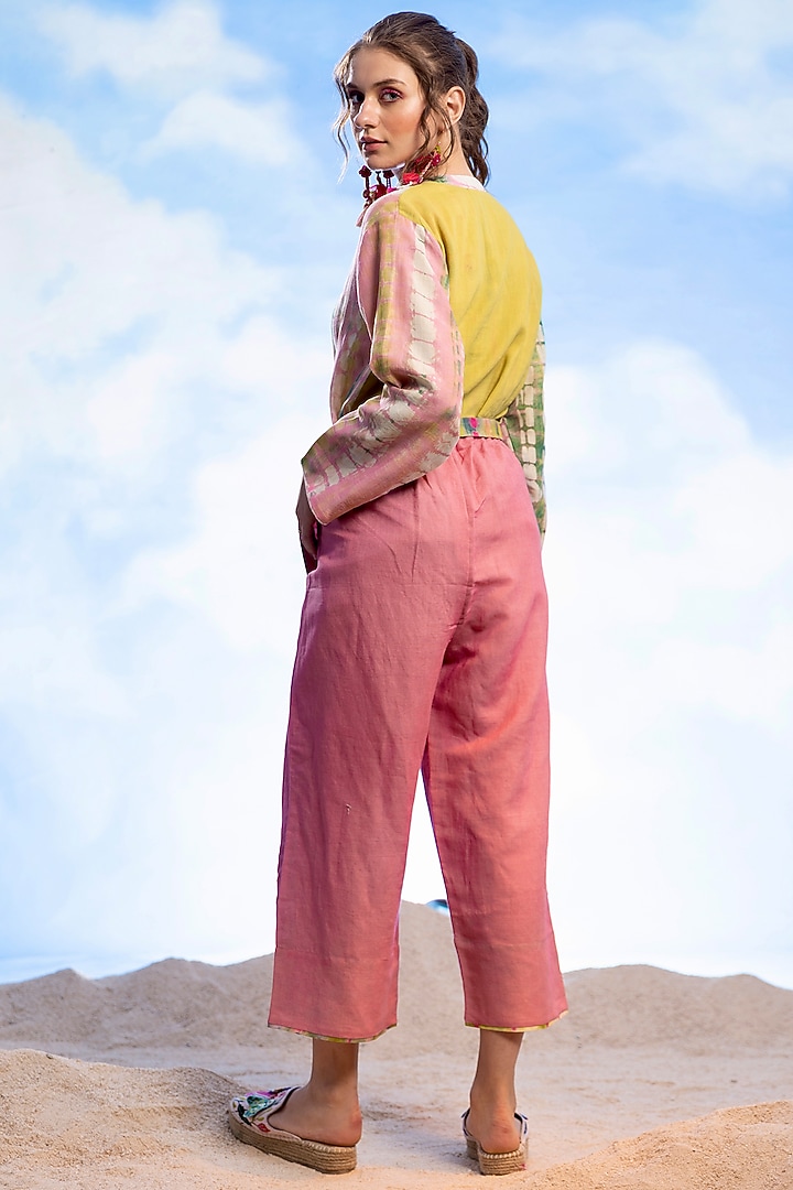 Pink Handloom Cotton Shirt by Capisvirleo at Pernia's Pop Up Shop