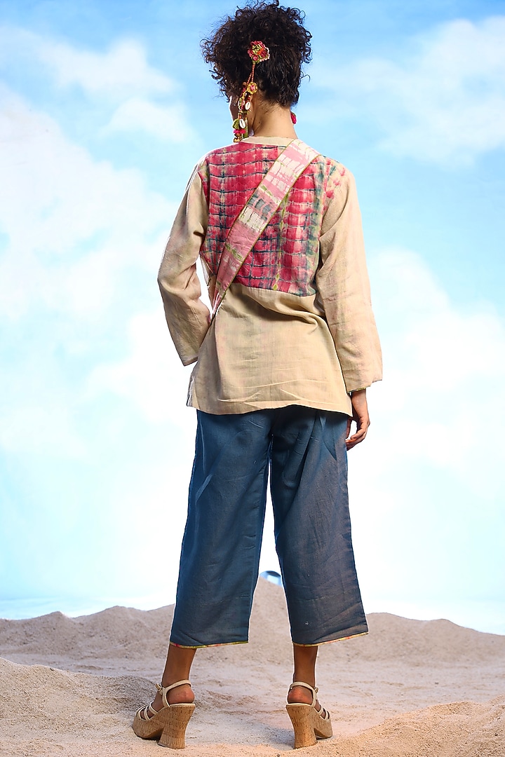 Ecru Handloom Cotton Shirt by Capisvirleo at Pernia's Pop Up Shop