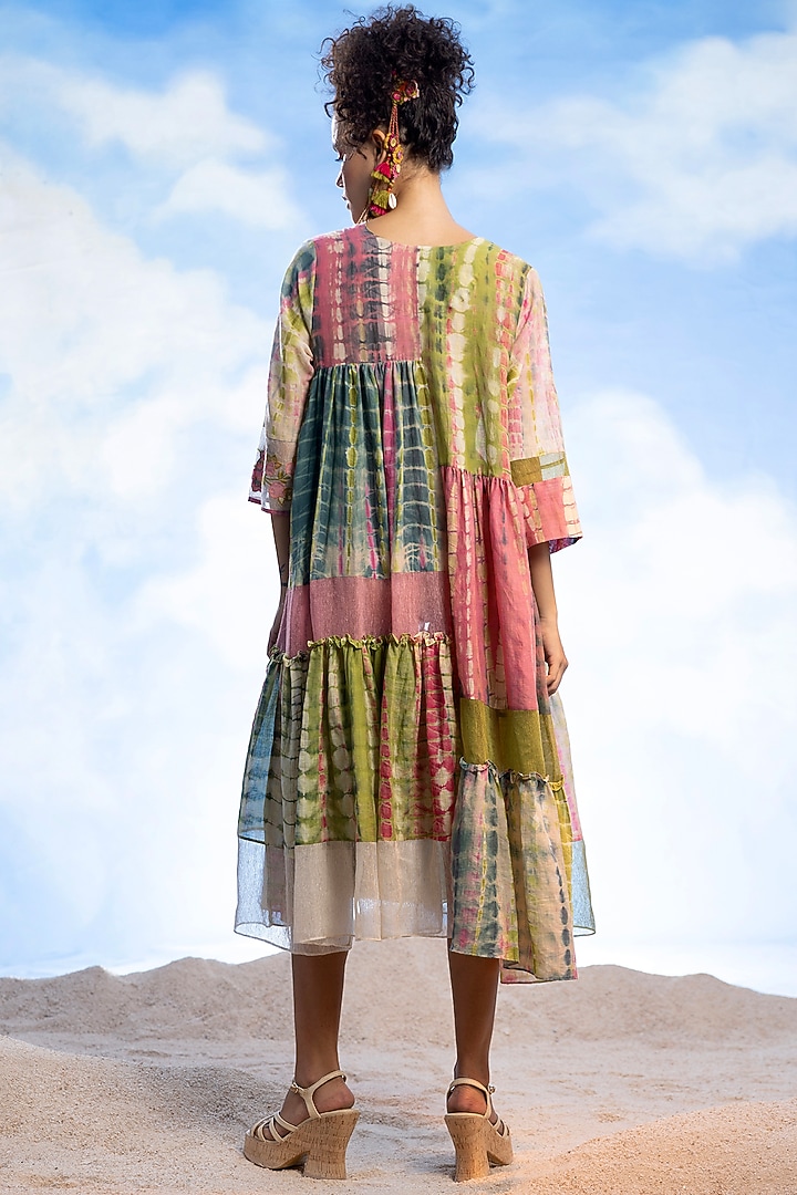 Multi-Colored Cotton Embroidered Vacation Dress by Capisvirleo at Pernia's Pop Up Shop