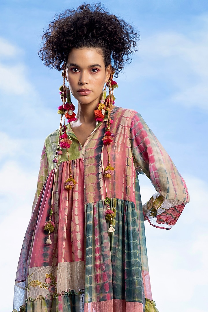 Multi-Colored Cotton Embroidered Vacation Dress by Capisvirleo at Pernia's Pop Up Shop