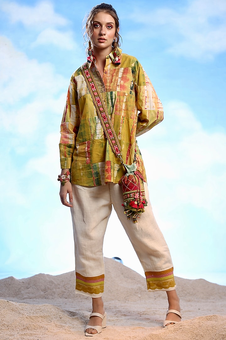 Multi-Colored Cotton Embroidered Shirt by Capisvirleo at Pernia's Pop Up Shop