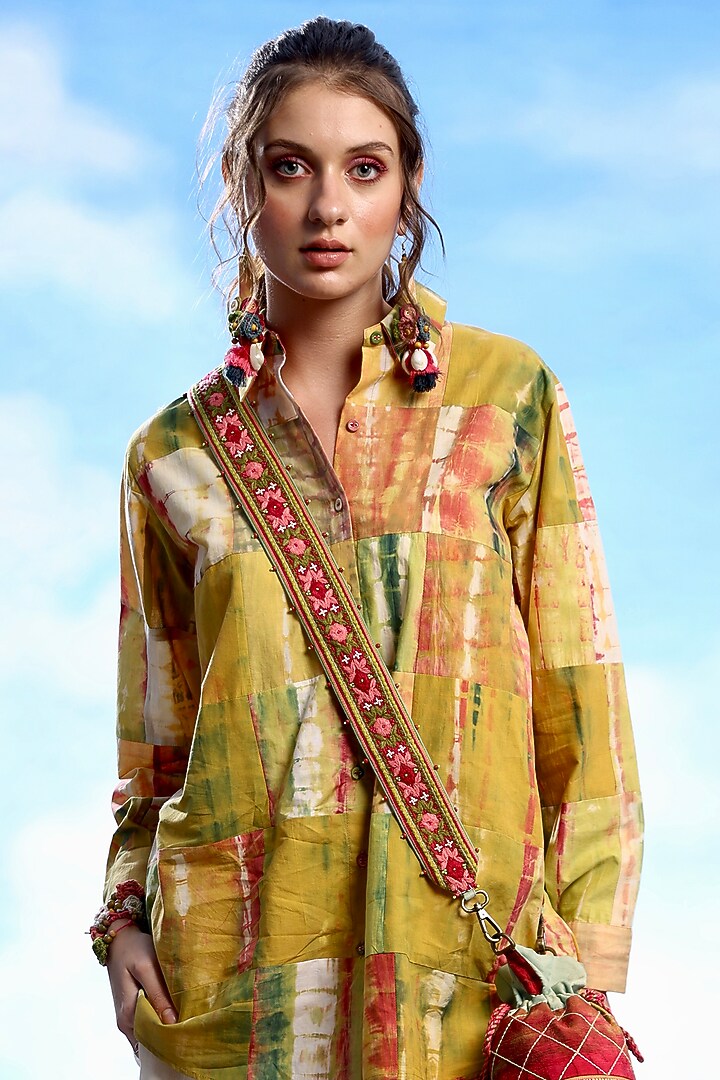 Multi-Colored Cotton Embroidered Shirt by Capisvirleo at Pernia's Pop Up Shop