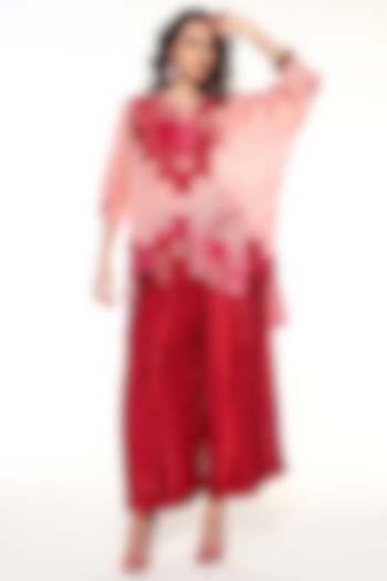 Powder Pink & Raspberry Pink Habutai Silk Co-Ord Set by Capisvirleo at Pernia's Pop Up Shop