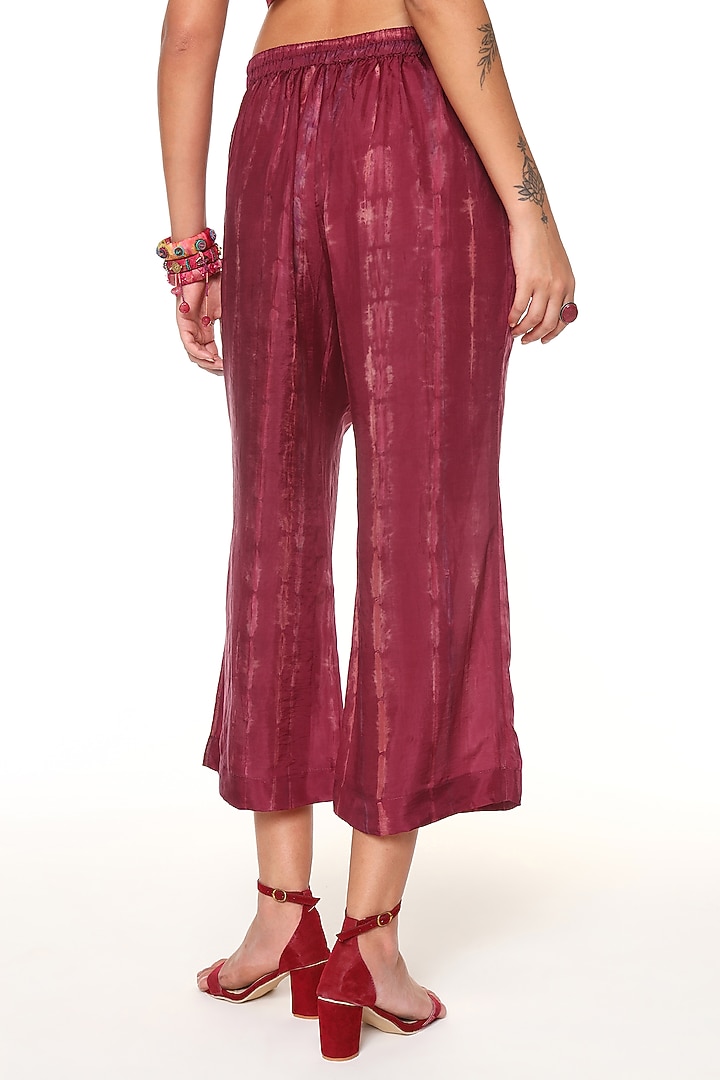 Raspberry Pink Habutai Silk Straight-Leg Pants by Capisvirleo at Pernia's Pop Up Shop