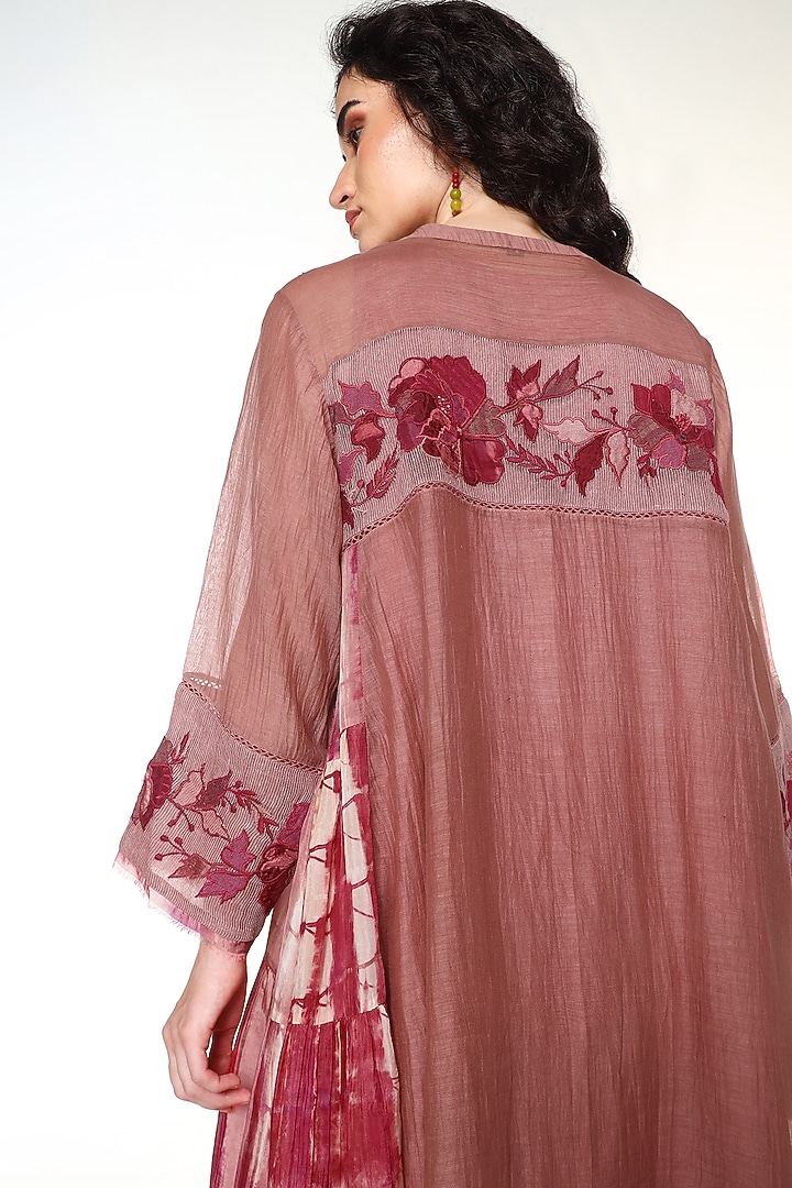 Powder Pink Habutai Silk Hand Embroidered Cocktail Dress by Capisvirleo at Pernia's Pop Up Shop