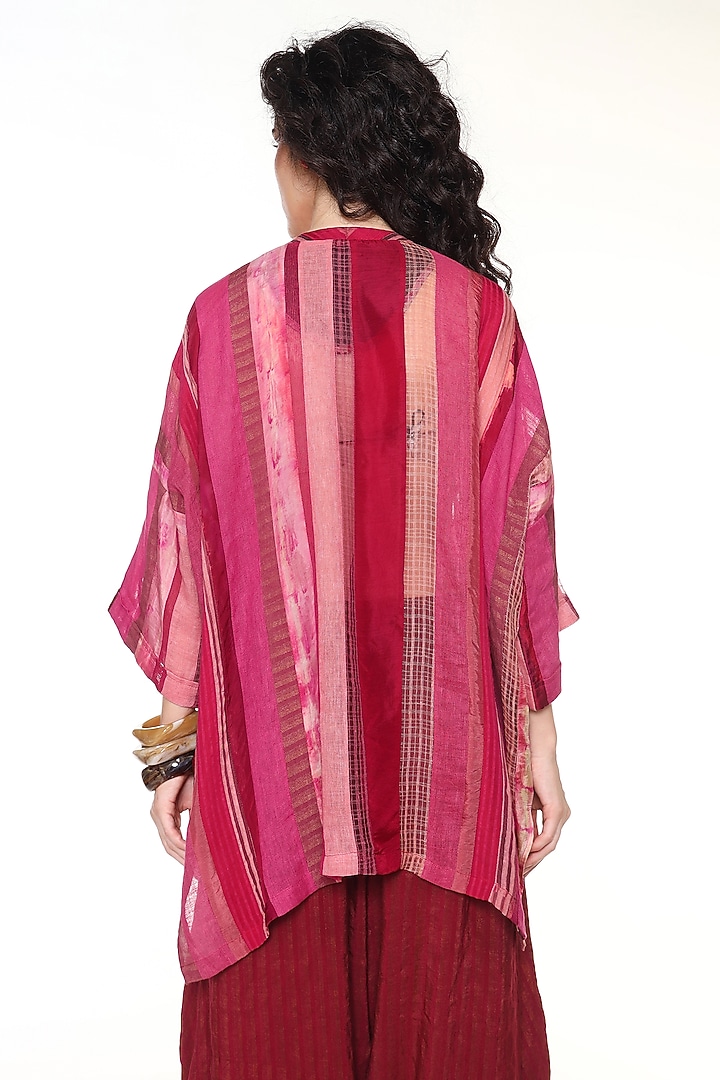 Ruby Pink Habutai Silk Shirt by Capisvirleo at Pernia's Pop Up Shop