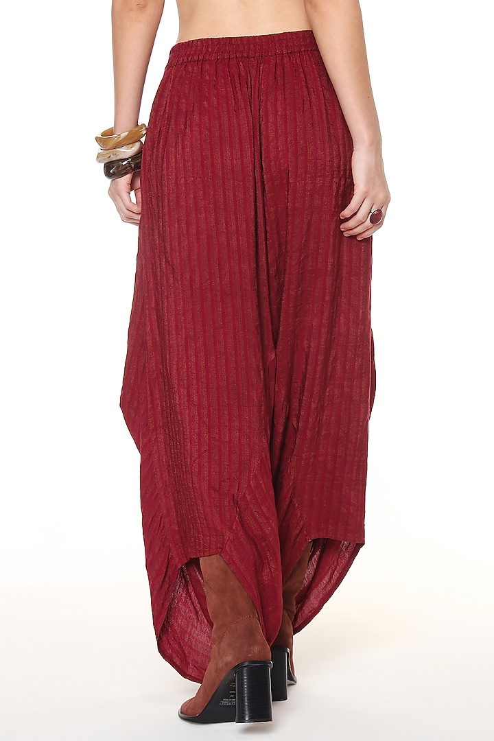 Raspberry Pink Jute Linen Pants by Capisvirleo at Pernia's Pop Up Shop