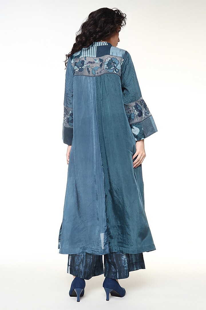 Ocean Blue Habutai Silk Tunic by Capisvirleo at Pernia's Pop Up Shop