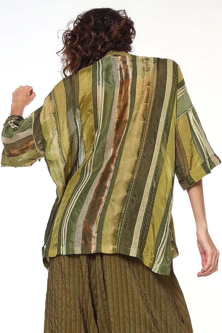 Sapphire Green & Olive Green Jute Linen Co-Ord Set by Capisvirleo at Pernia's Pop Up Shop