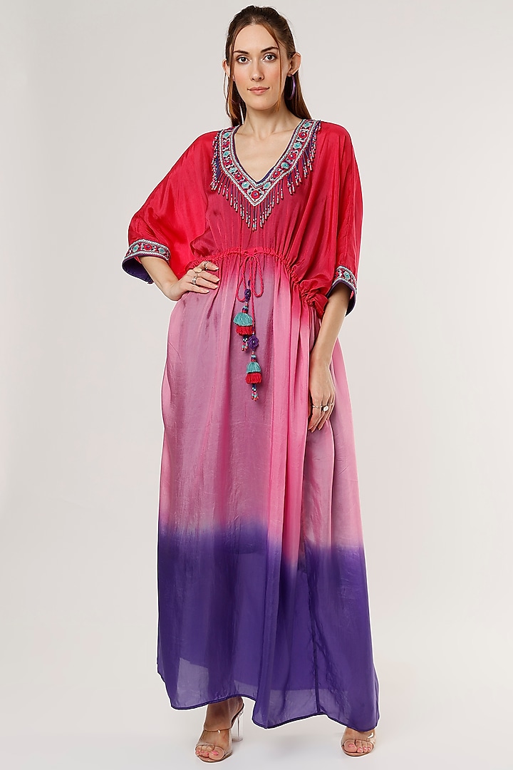 Multi-Coloured Embroidered Kaftan by Capisvirleo at Pernia's Pop Up Shop