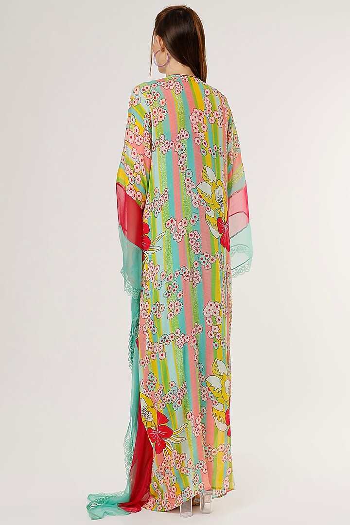 Multi-Coloured Floral Printed Kaftan by Capisvirleo at Pernia's Pop Up Shop