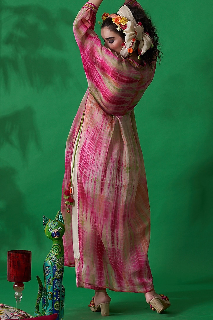 Ivory Tie-Dyed Tunic Set by Capisvirleo at Pernia's Pop Up Shop