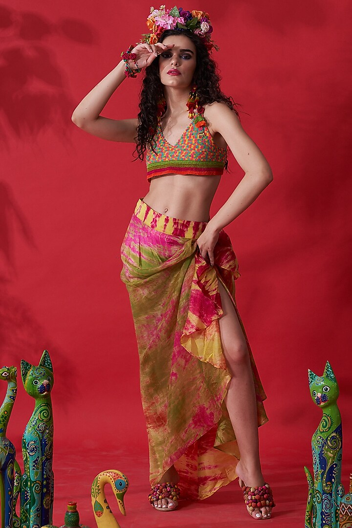 Green Tie-Dyed Skirt by Capisvirleo at Pernia's Pop Up Shop