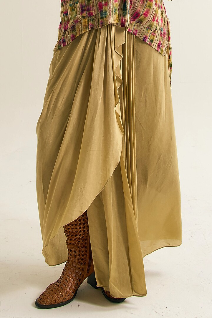 Ecru Cotton Jute & Silk Thread Work Co-Ord Set by Capisvirleo at Pernia's Pop Up Shop
