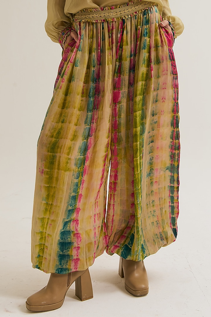 Ecru Habutai Silk Threadwork Co-Ord Set by Capisvirleo at Pernia's Pop Up Shop