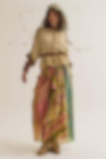 Ecru Habutai Silk Skirt by Capisvirleo at Pernia's Pop Up Shop