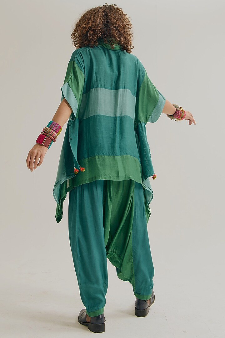Teal & Sage Cotton Silk Co-Ord Set by Capisvirleo at Pernia's Pop Up Shop