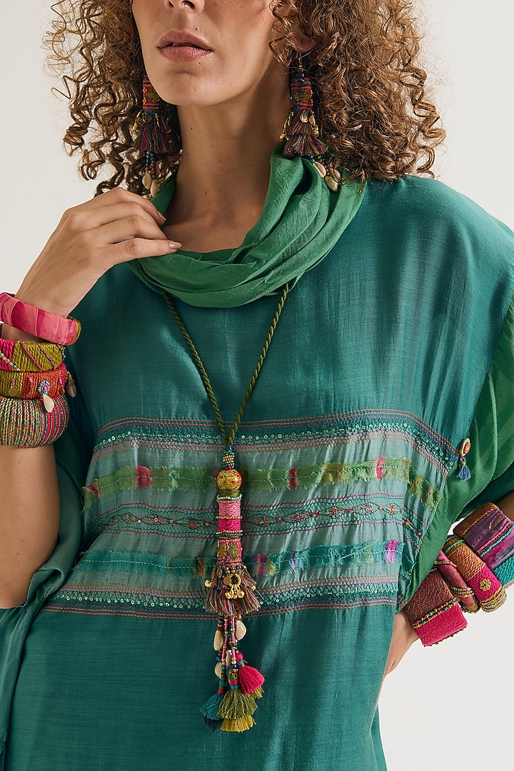 Teal & Sage Cotton Silk Co-Ord Set by Capisvirleo at Pernia's Pop Up Shop