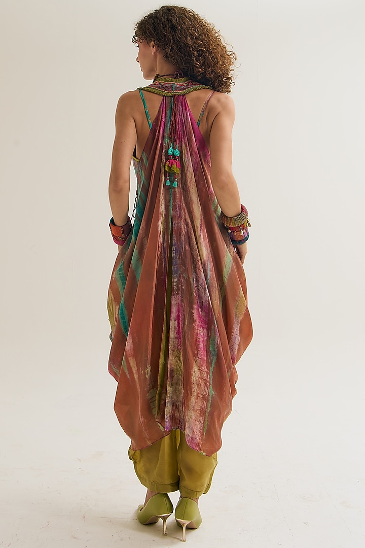 Rust & Brown Habutai Silk Embroidered Jacket Set by Capisvirleo at Pernia's Pop Up Shop