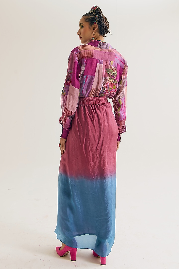 Lavender & Blue Linen Skirt Set by Capisvirleo at Pernia's Pop Up Shop
