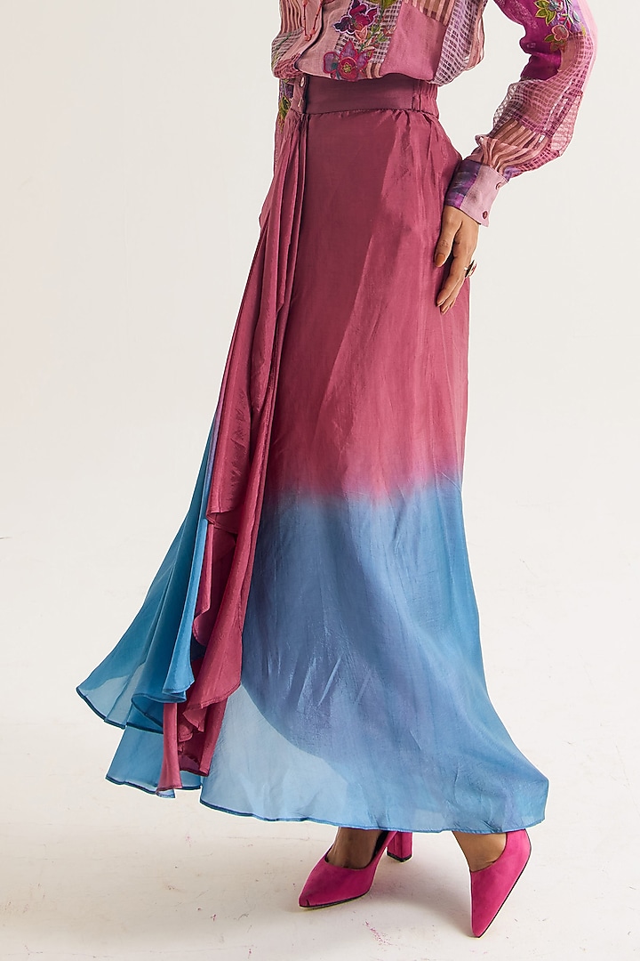 Lavender & Blue Linen Skirt Set by Capisvirleo at Pernia's Pop Up Shop