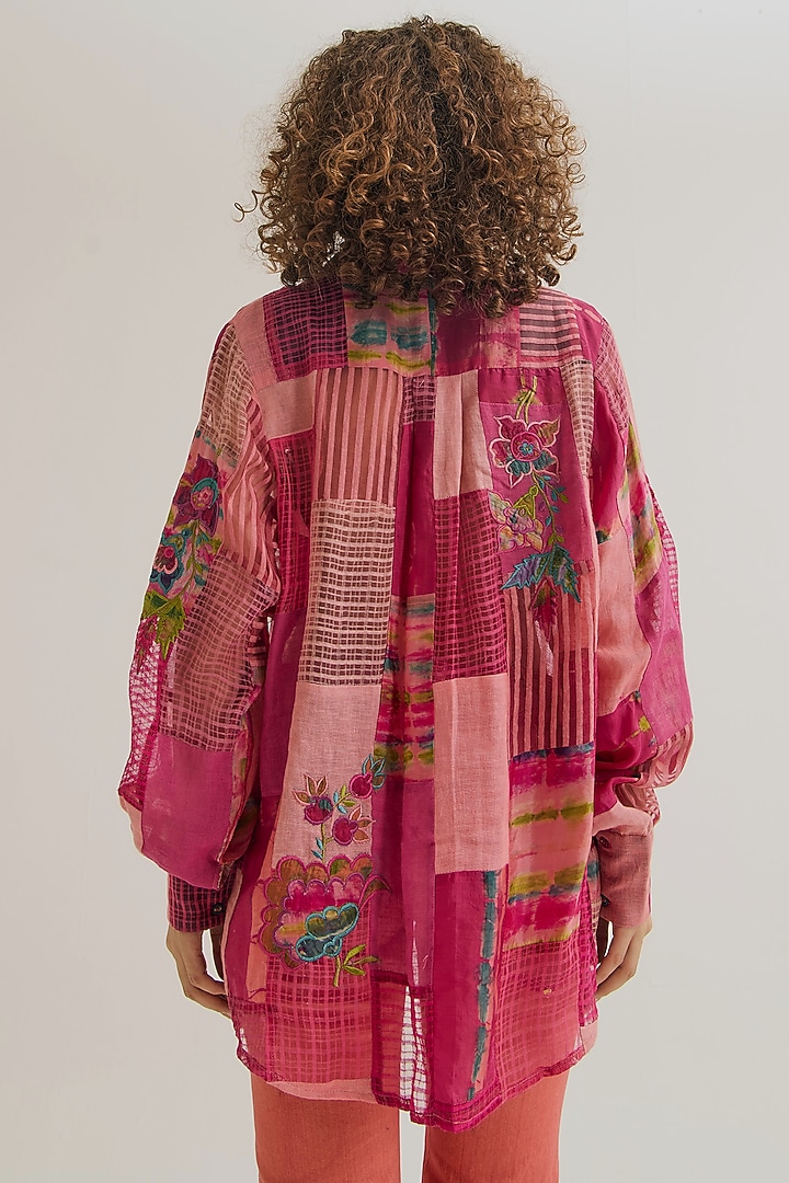Fuchsia & Orange Habutai Silk Ombre Skirt by Capisvirleo at Pernia's Pop Up Shop