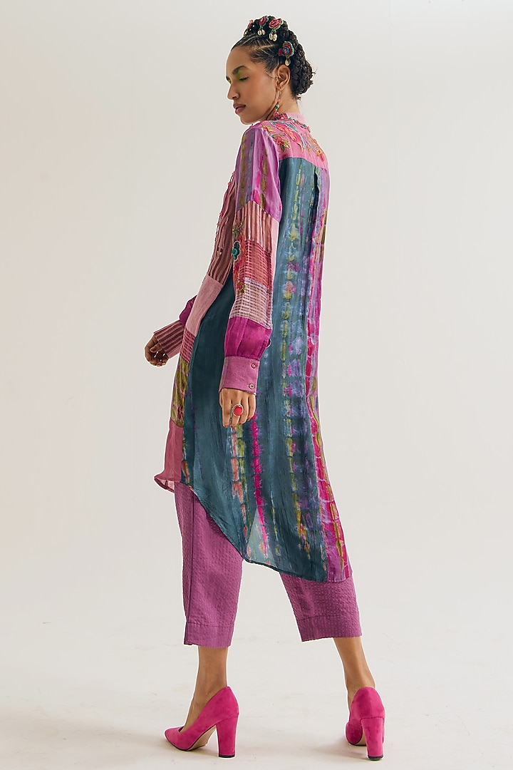 Lavender Linen Patchwork Shirt by Capisvirleo at Pernia's Pop Up Shop