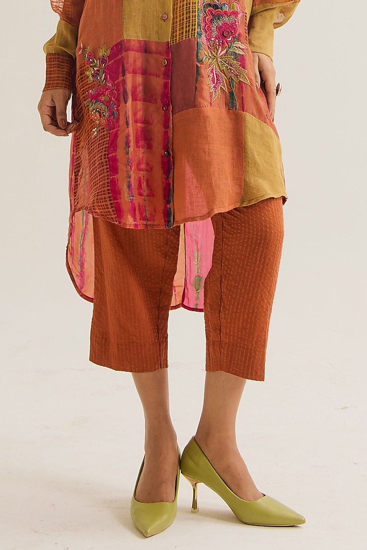 Rust Cotton Pants by Capisvirleo at Pernia's Pop Up Shop