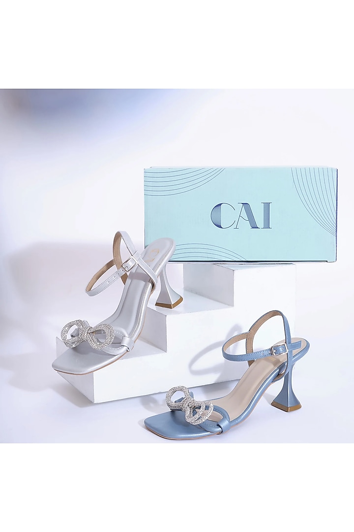 Silver Embellished Heels by CAI