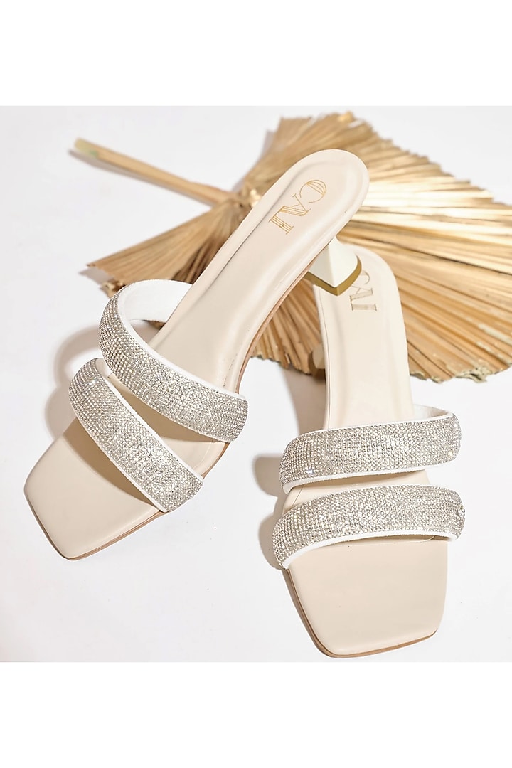 Silver Embellished Heels by CAI