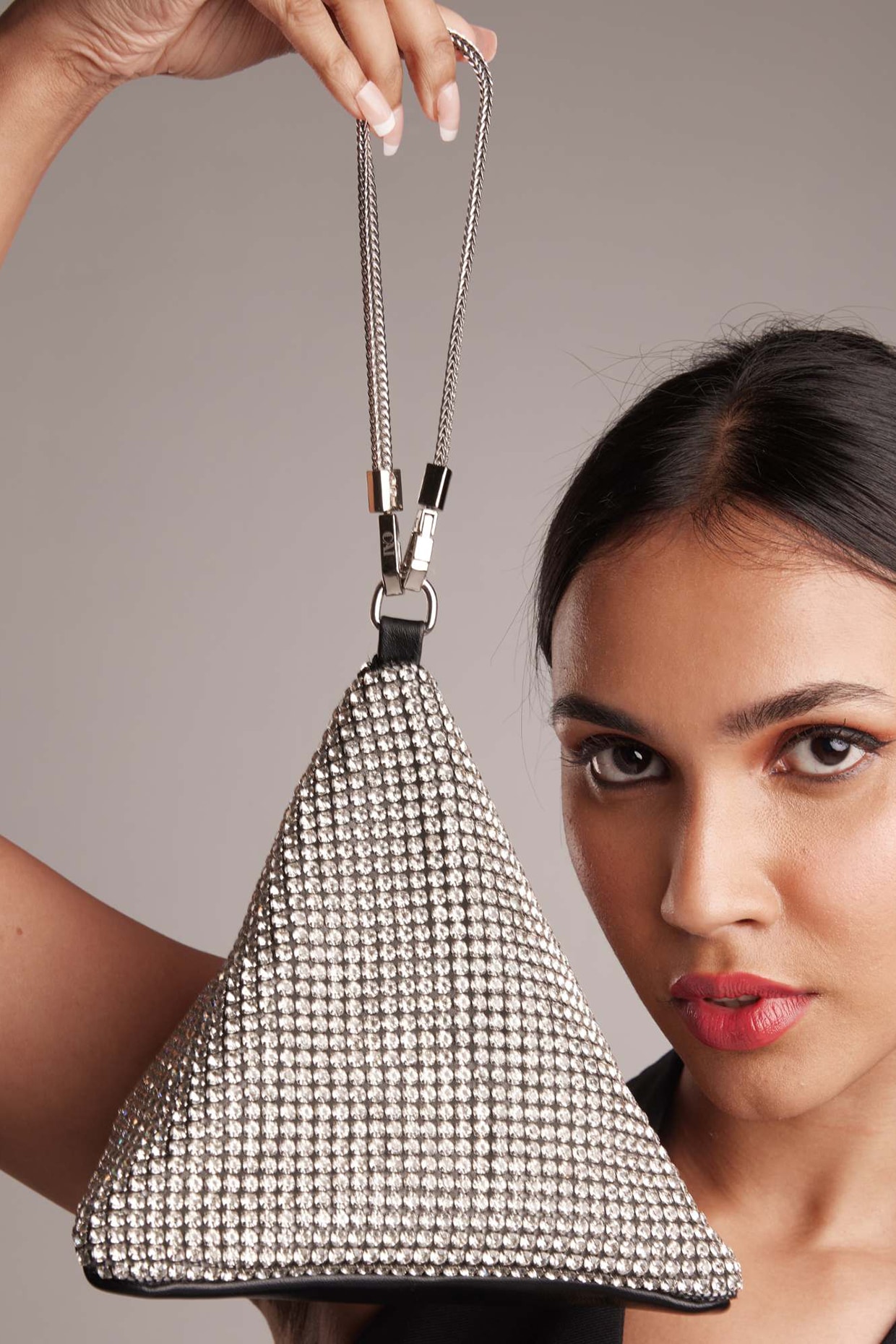 Silver triangle bag new arrivals