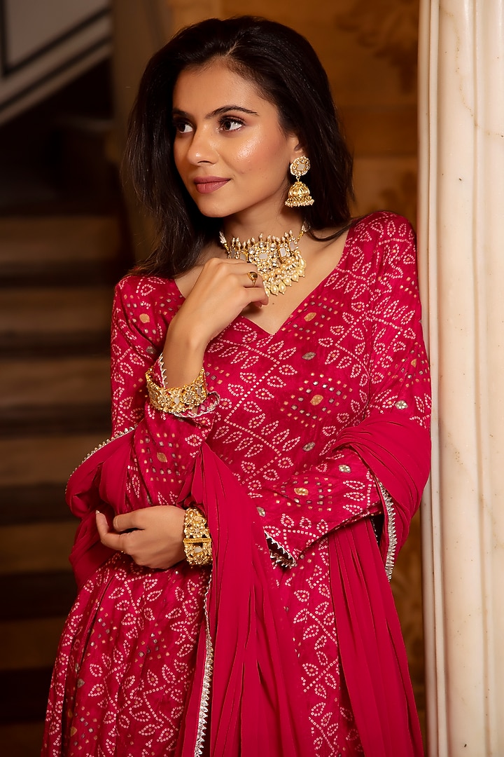 Imperial Rani Rayon Printed Anarkali Set by Calmna at Pernia's Pop Up Shop