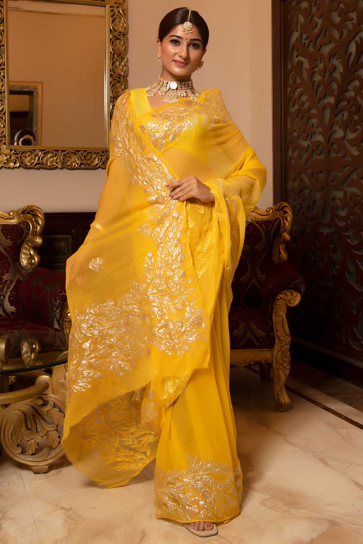 Yellow saree blouse | Modvey | Modvey | Modvey | Modvey | Modvey