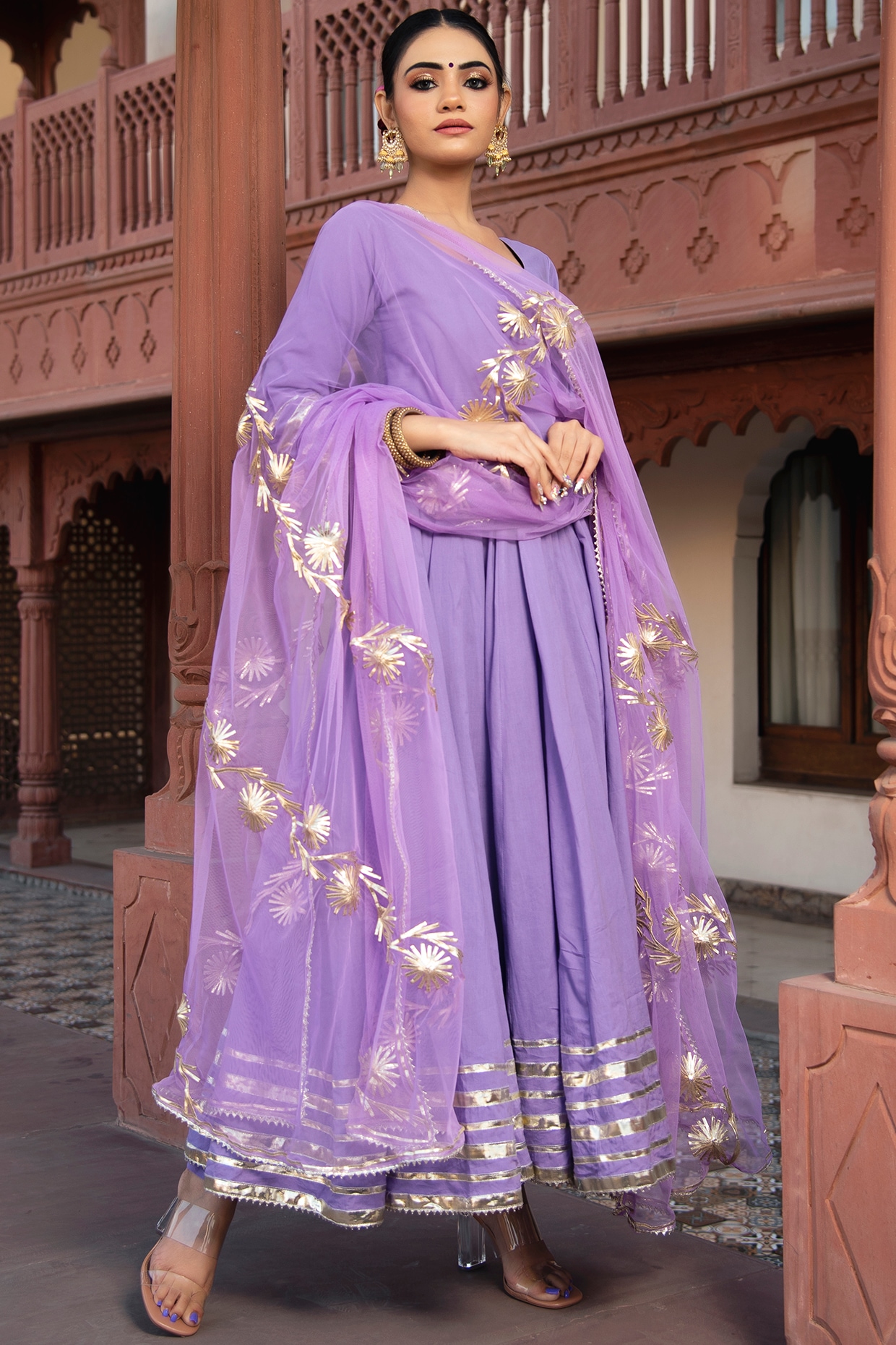 gota patti anarkali suits