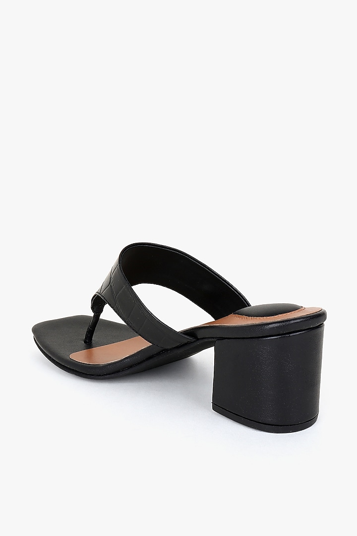 Black Leather Heels by Kolha by Carlton at Pernia's Pop Up Shop