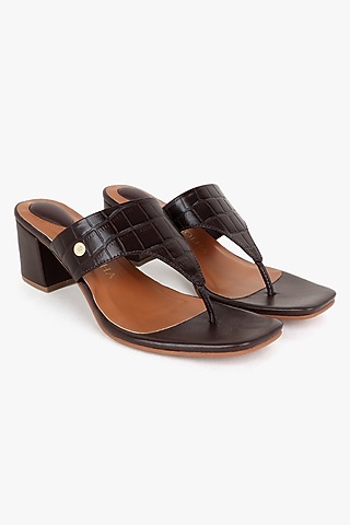 Brown Leather Heels by Kolha by Carlton