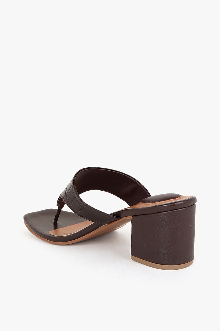 Brown Leather Heels by Kolha by Carlton at Pernia's Pop Up Shop