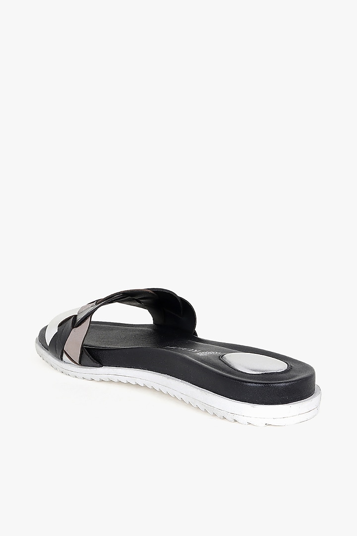 Black Leather Flats by Kolha by Carlton at Pernia's Pop Up Shop