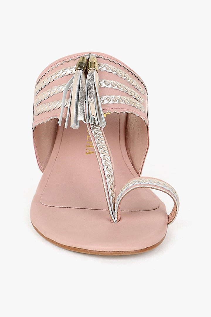 Beige Leather Heels by Kolha by Carlton at Pernia's Pop Up Shop