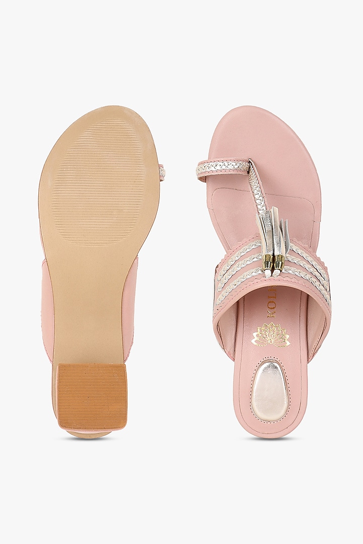 Beige Leather Heels by Kolha by Carlton at Pernia's Pop Up Shop