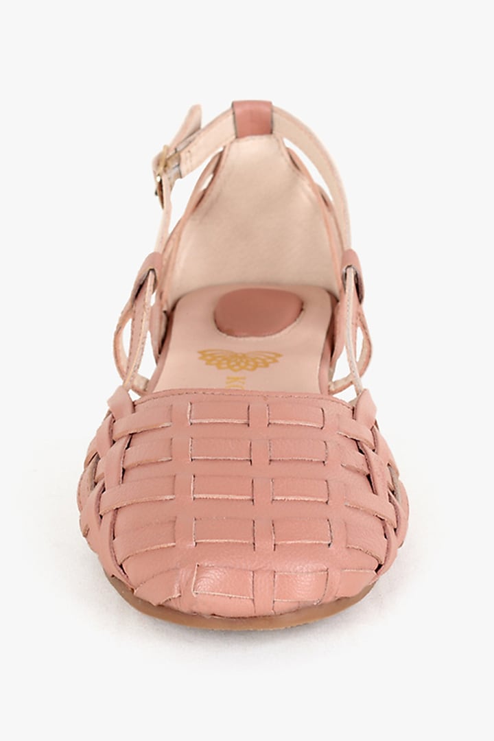 Nude Leather Flats by Kolha by Carlton at Pernia's Pop Up Shop