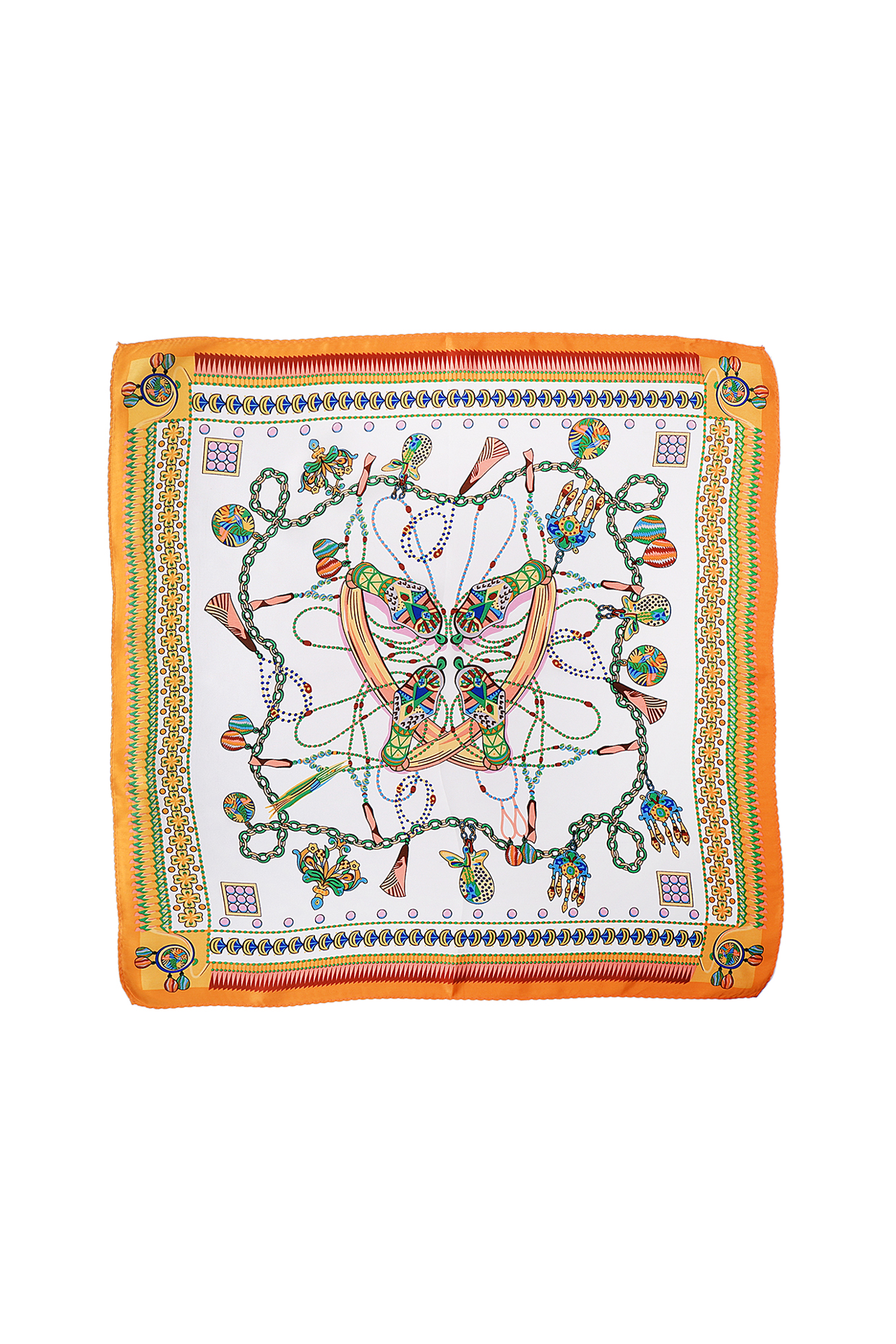 Multi-Colored Silk Printed Pocket Square by Canzoni at Pernia's Pop Up Shop