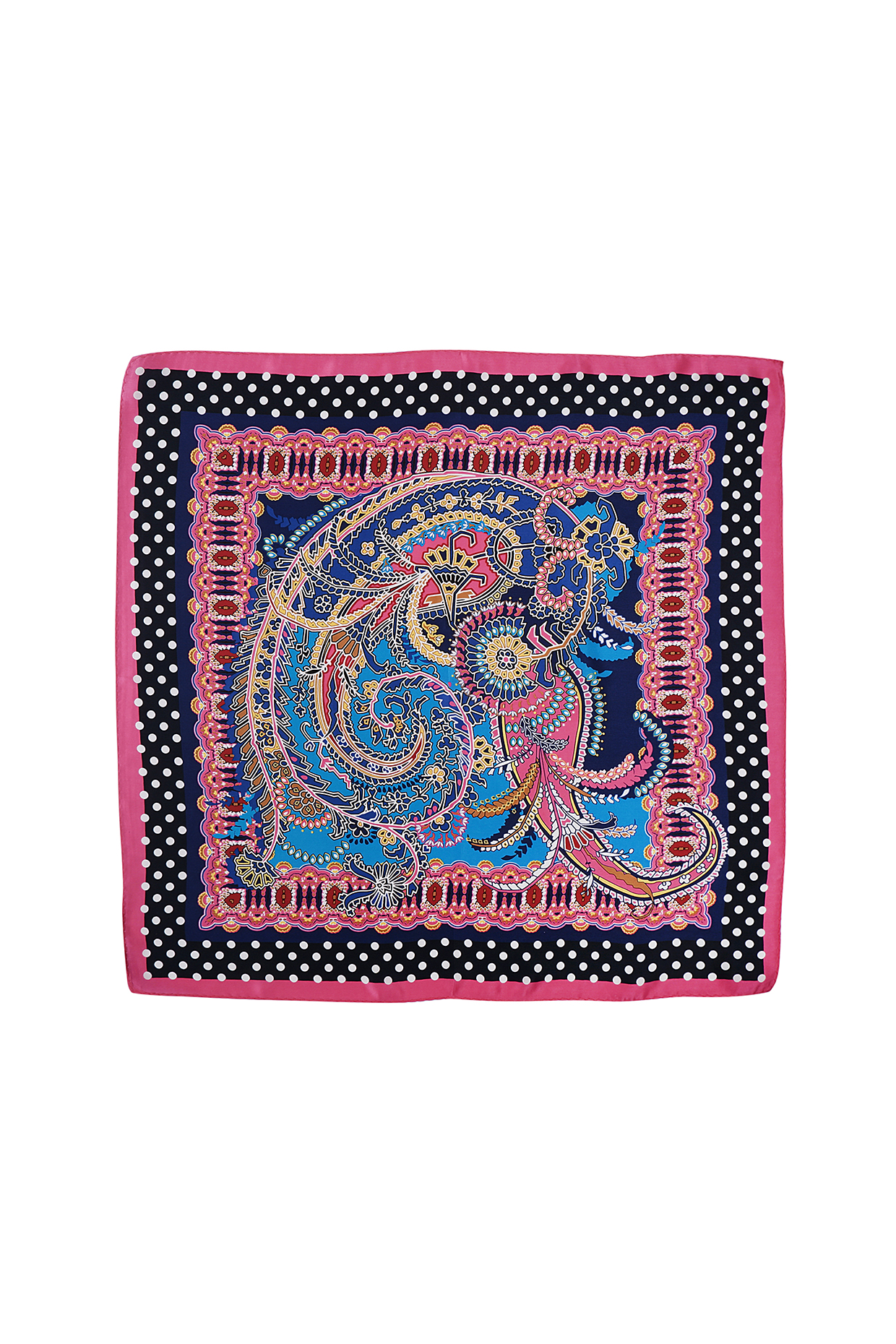 Multi-Colored Silk Printed Pocket Square by Canzoni at Pernia's Pop Up Shop