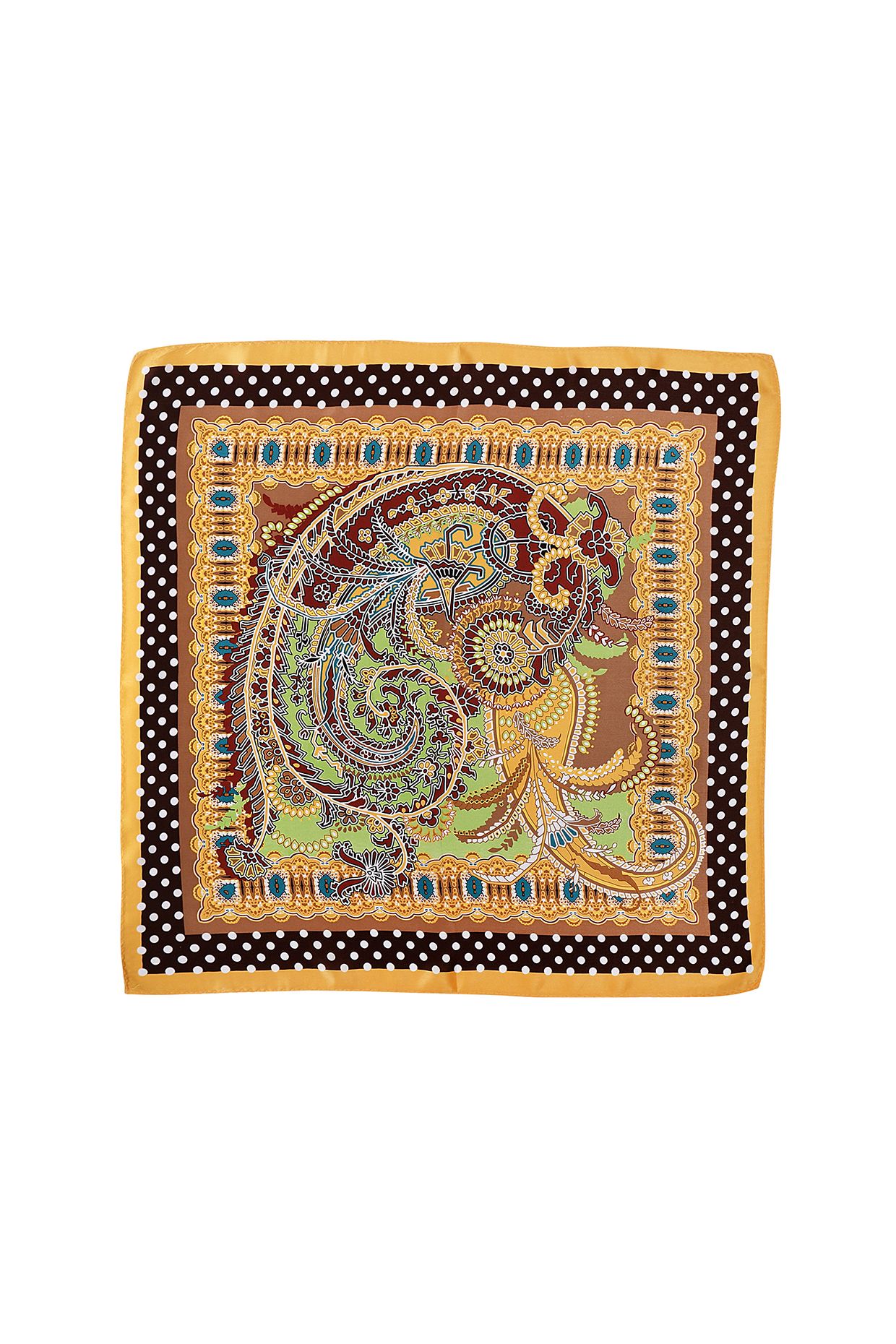 Multi-Colored Silk Printed Pocket Square by Canzoni at Pernia's Pop Up Shop